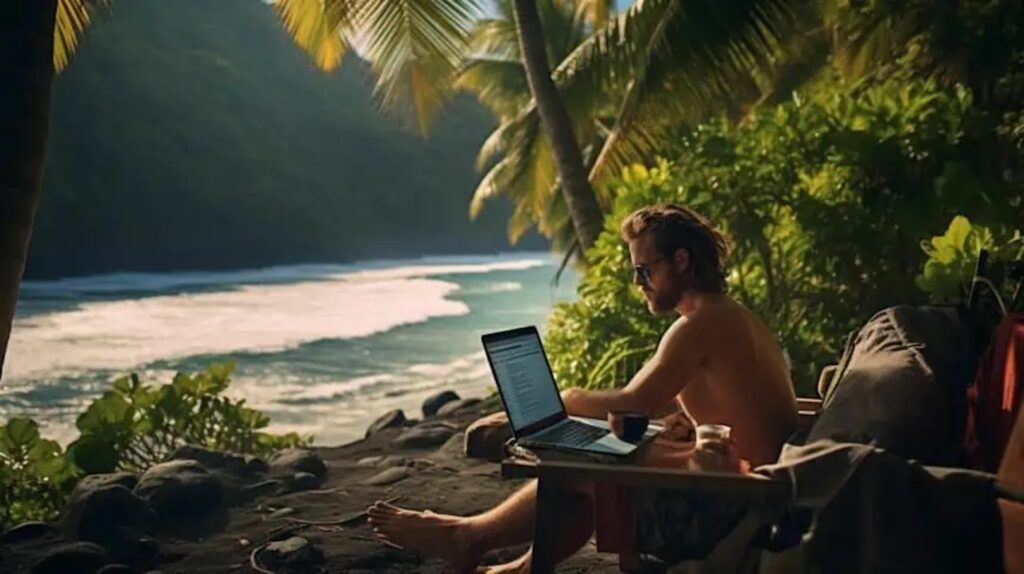 Photo : Télétravail à Tahiti, un décor de rêve et des risques RH importants